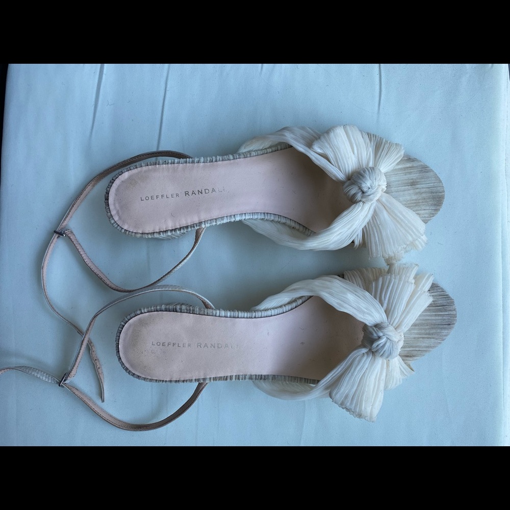 Dahlia Pleated Bow Low Heel Loeffler Randall